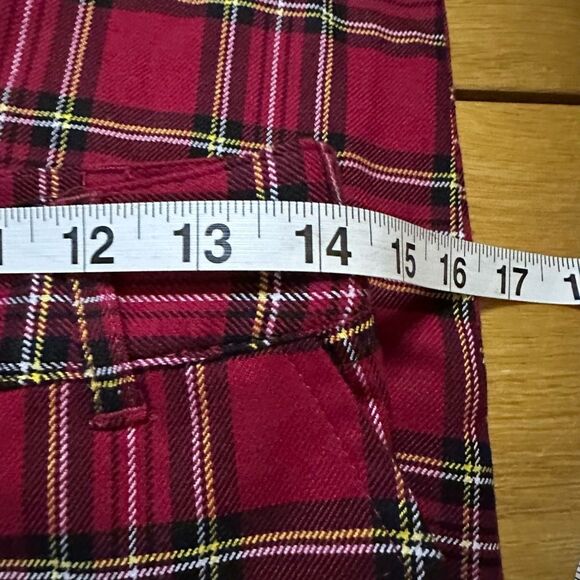 Hot topic red plaid small pants with chain - Picture 7 of 9